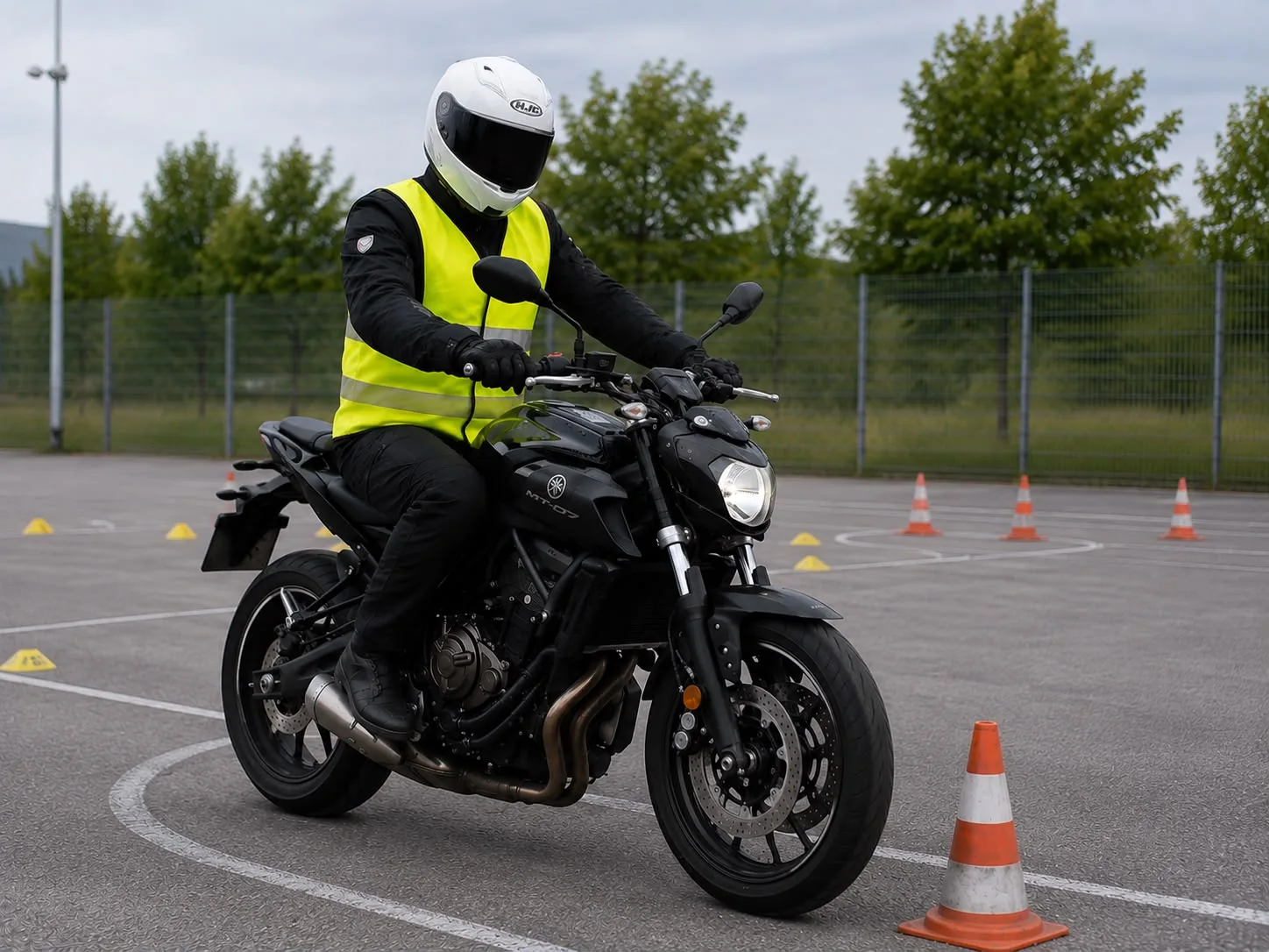 Yamaha MT-07 auf dem Übungsplatz